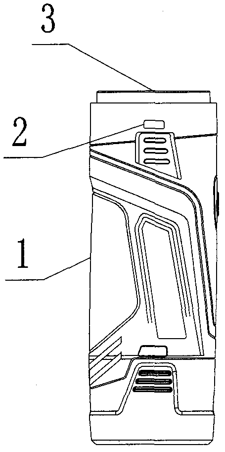 Structure capable of connecting with multiple types of functional heads on charging type flashlight