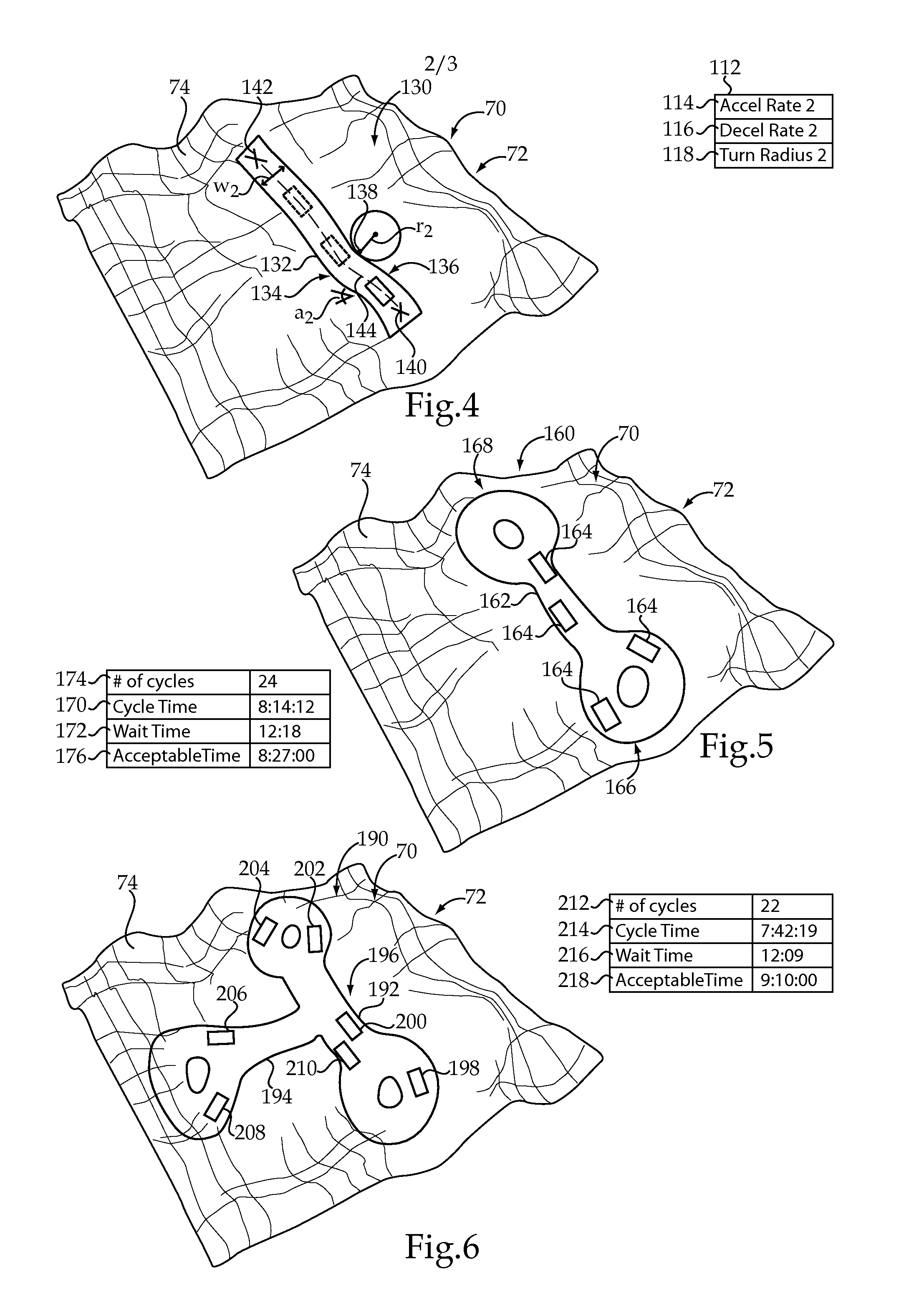 Virtual environment and method for sorting among potential route plans for operating autonomous machine at work site