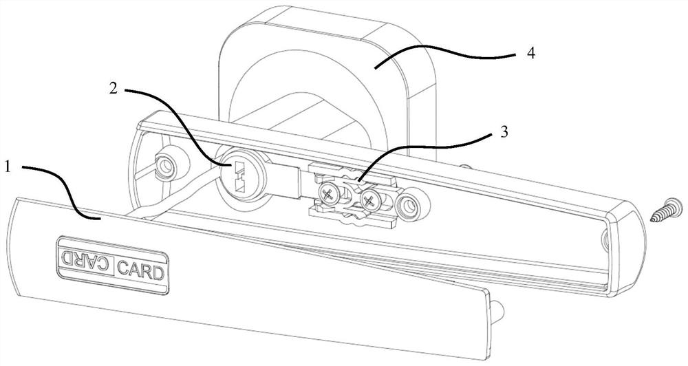 Apartment/hotel lock capable of realizing inductive card reading on handle