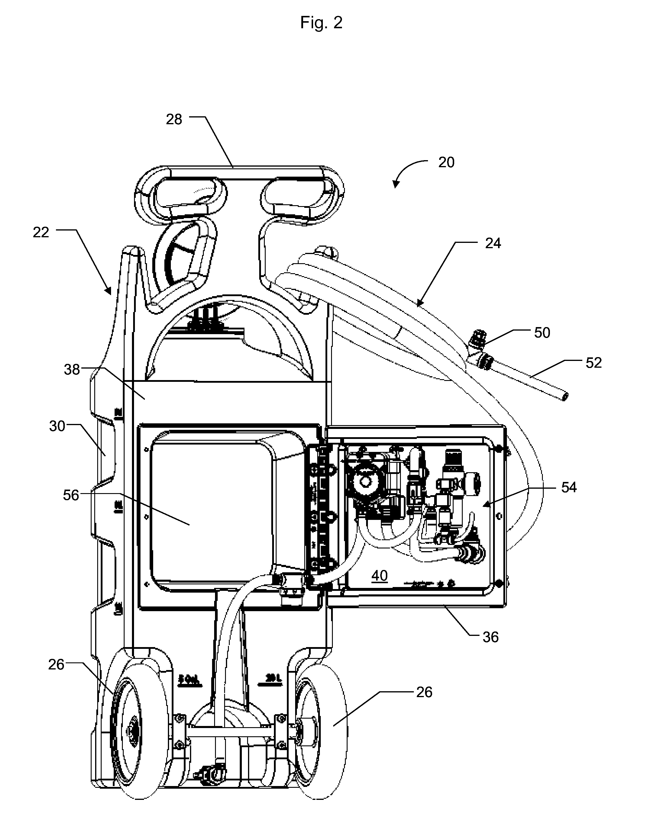 Pneumatically powered foam sprayer