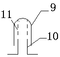 A device and method for treating nitrogen oxides in condensed acid