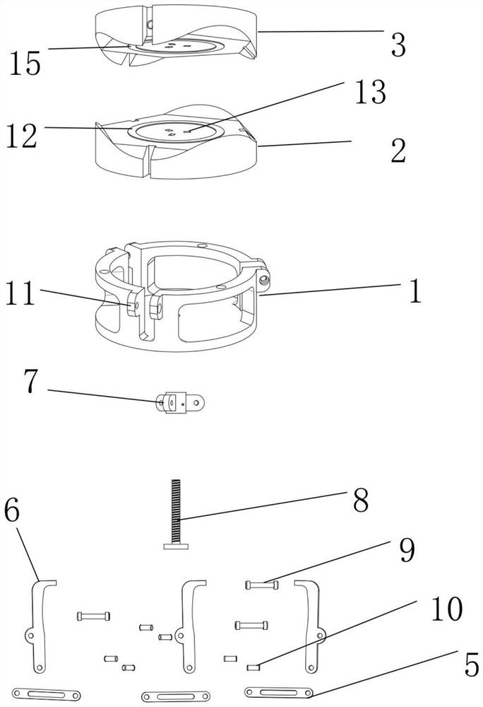 Small space docking mechanism based on profile-guided three-jaw locking action sequence