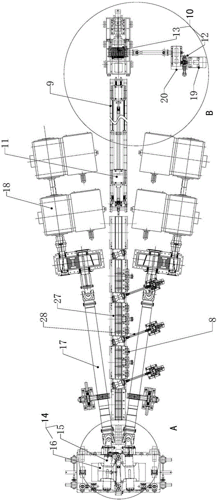 Multifunctional rolling machine with roll profiles with rotating-sizing function