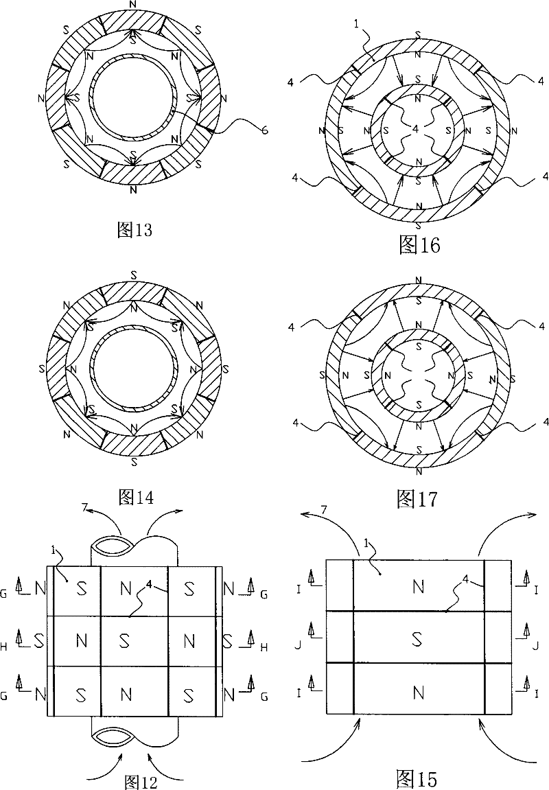 Electromagnetic feedback filter wave and magnetic field structure to degauss moving objects