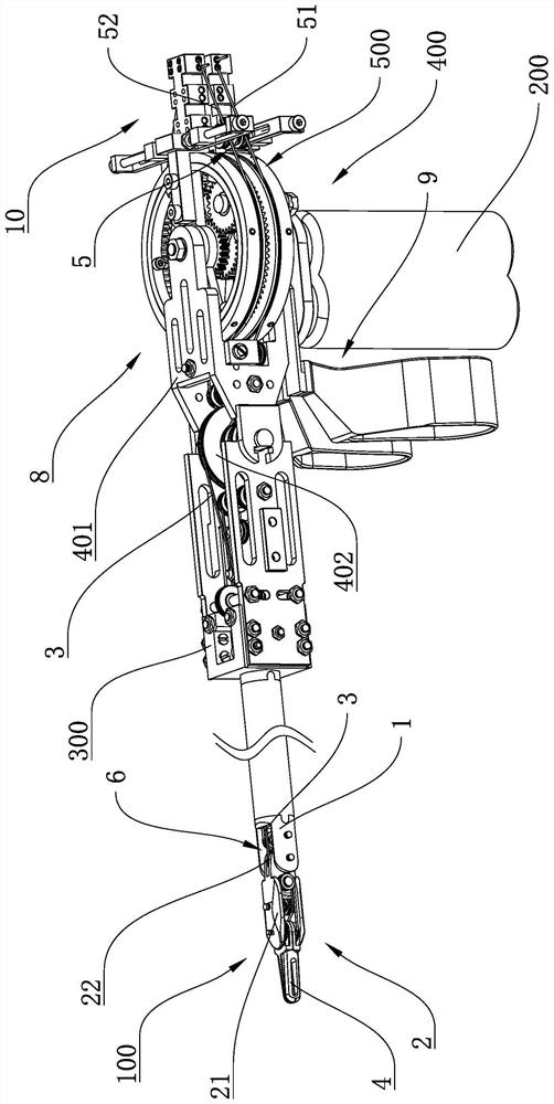 Linear manipulator comprising planet row transmission structure