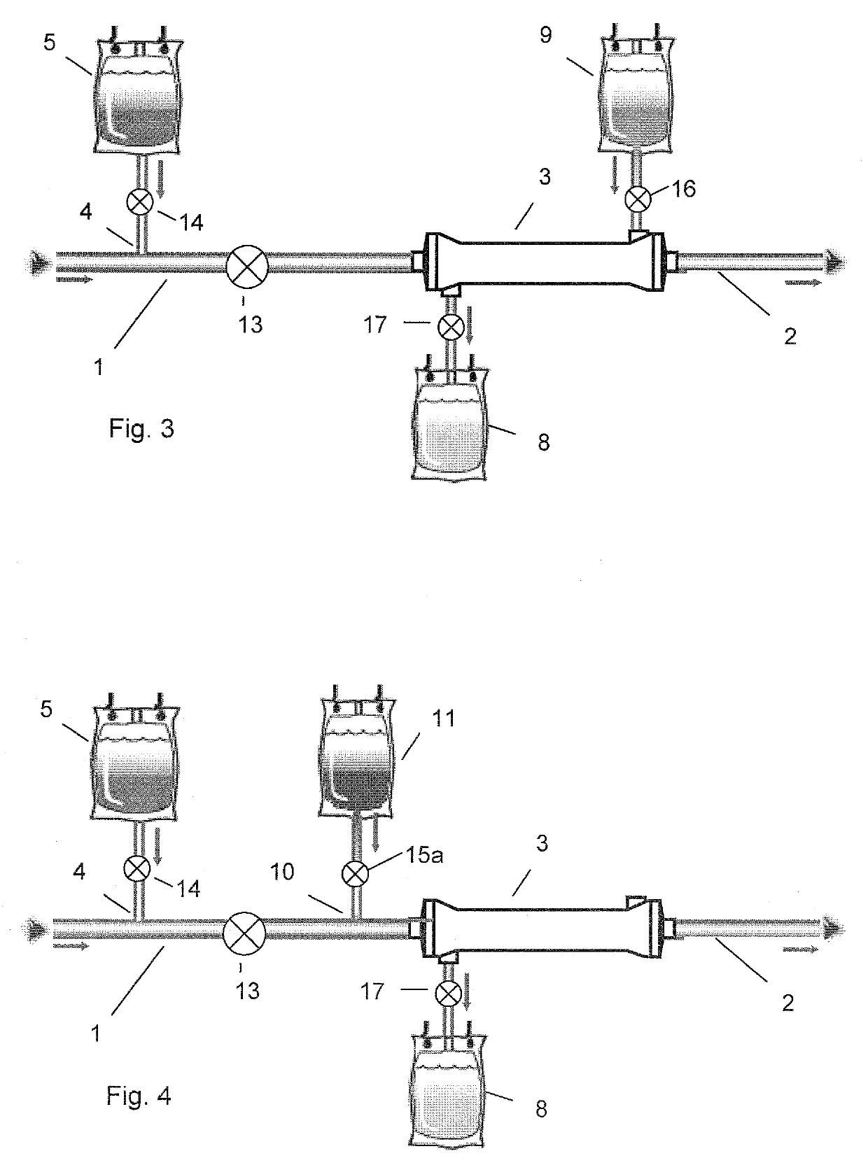 Multipart fluid system and a system for citrate anticoagulation in an extracorporeal blood circuit