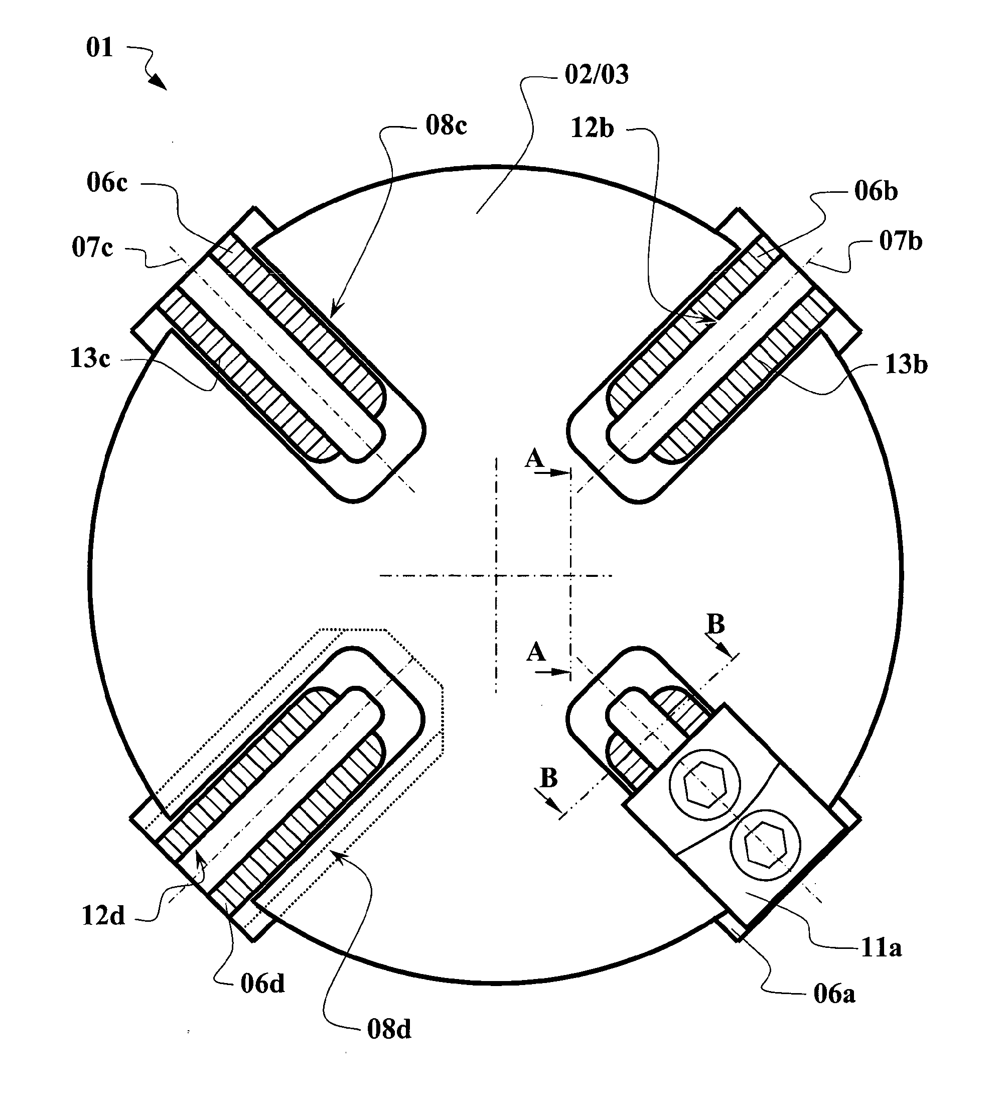 Centric clamping device