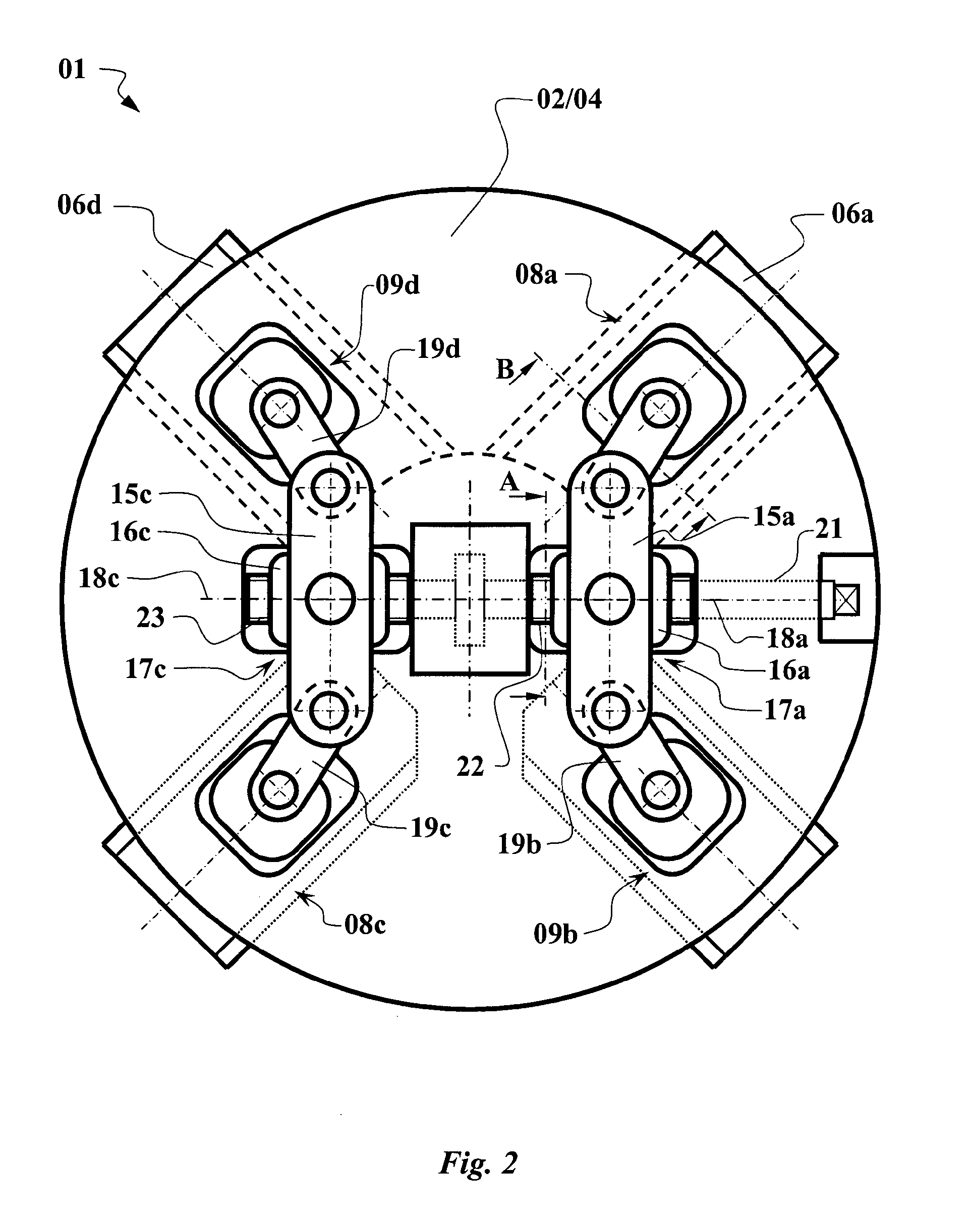 Centric clamping device