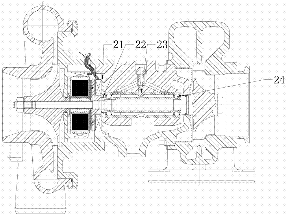 Rotor clutch type motor-driven power generation turbocharger and auxiliary control circuit and control method thereof