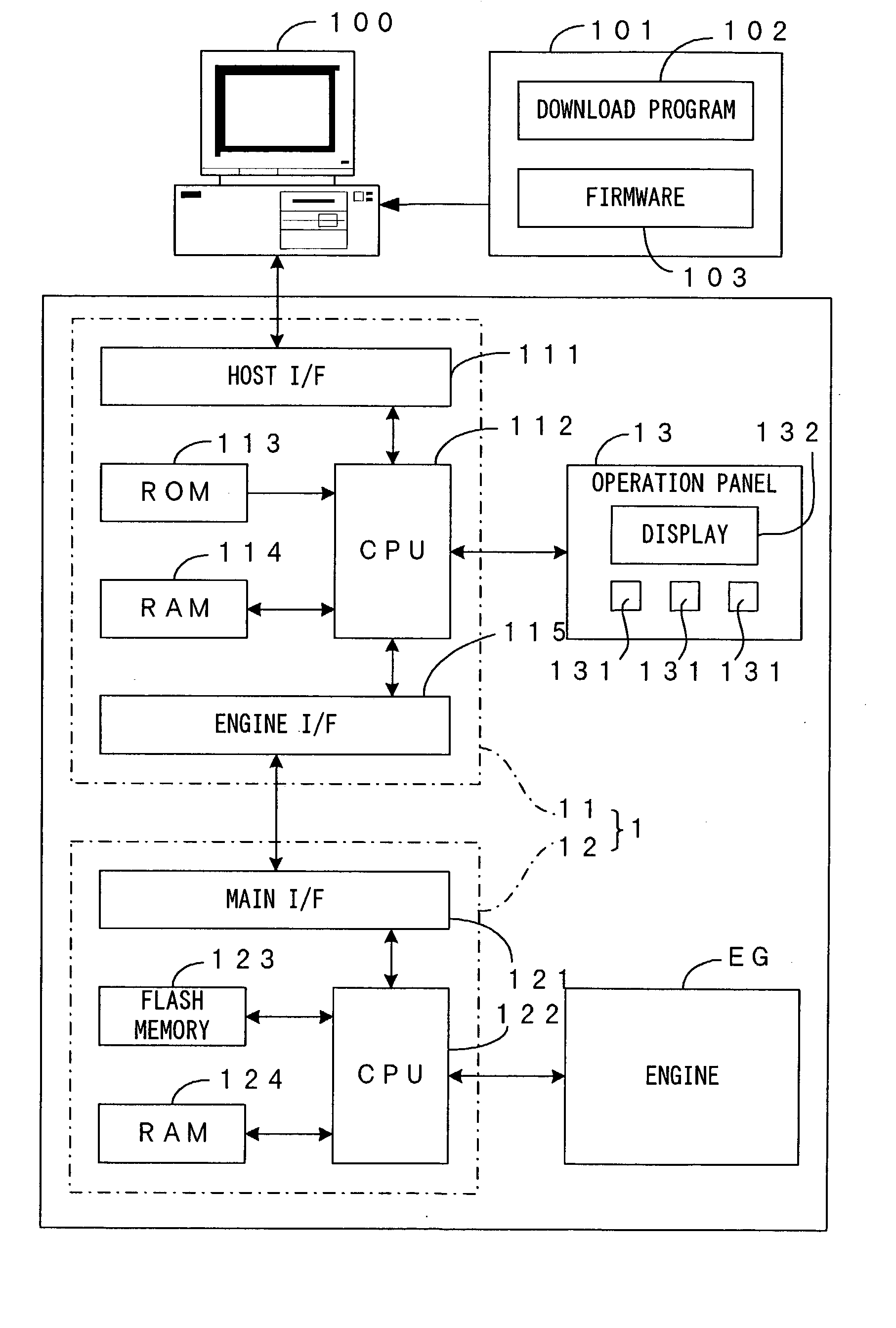 Apparatus and method of rewriting firmware