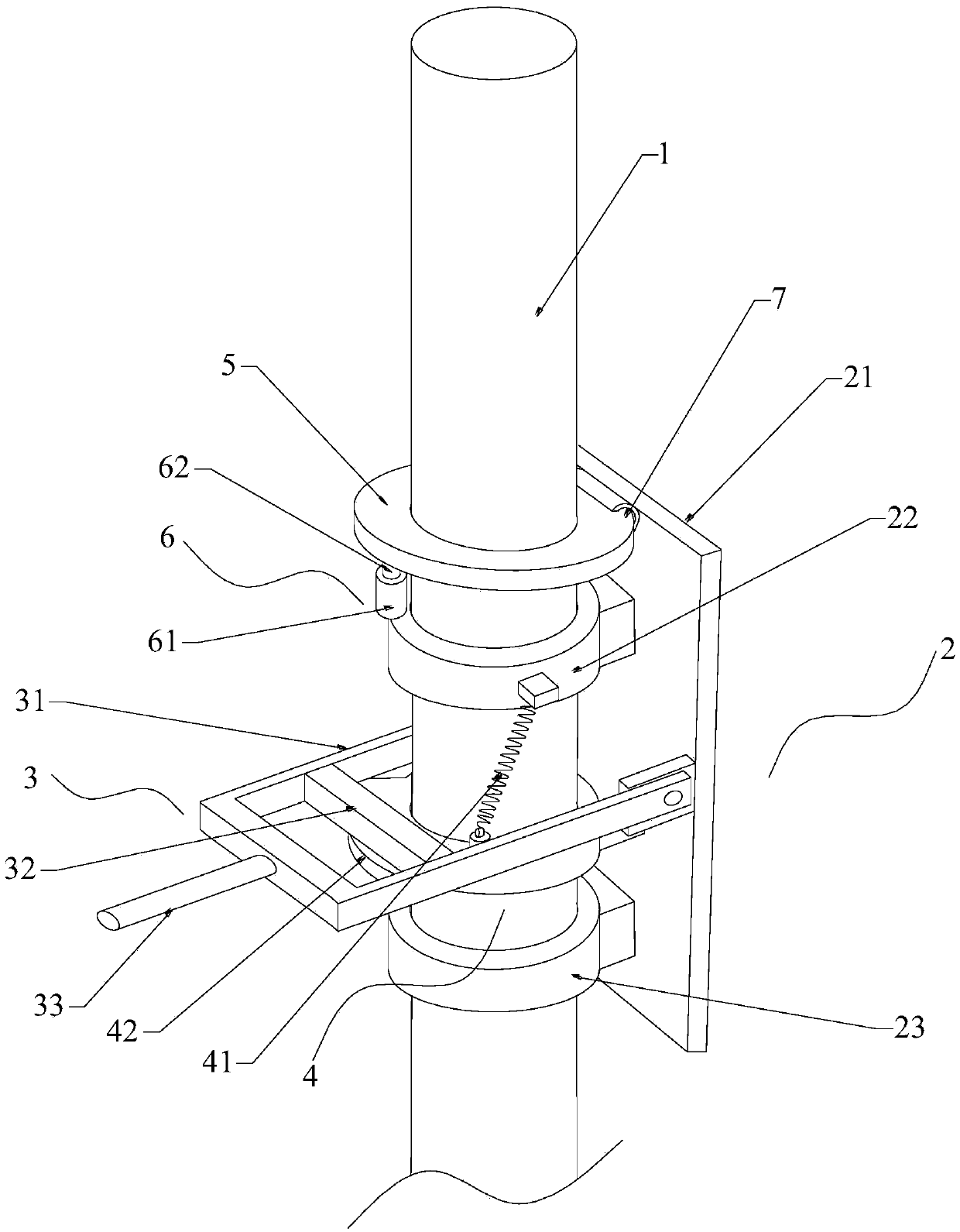 Trestle type column drilling rig lifting mechanism, trestle type column drilling rig and trestle type column drilling rig lifting method