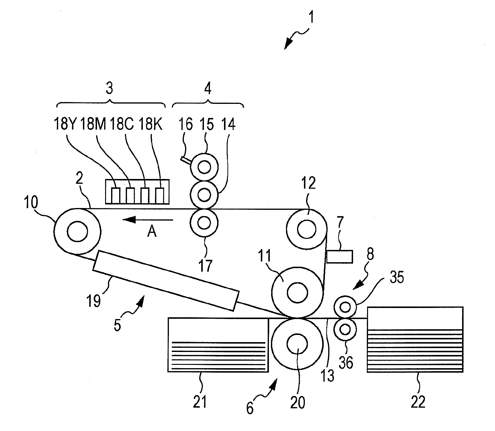 Transfer ink jet recording method