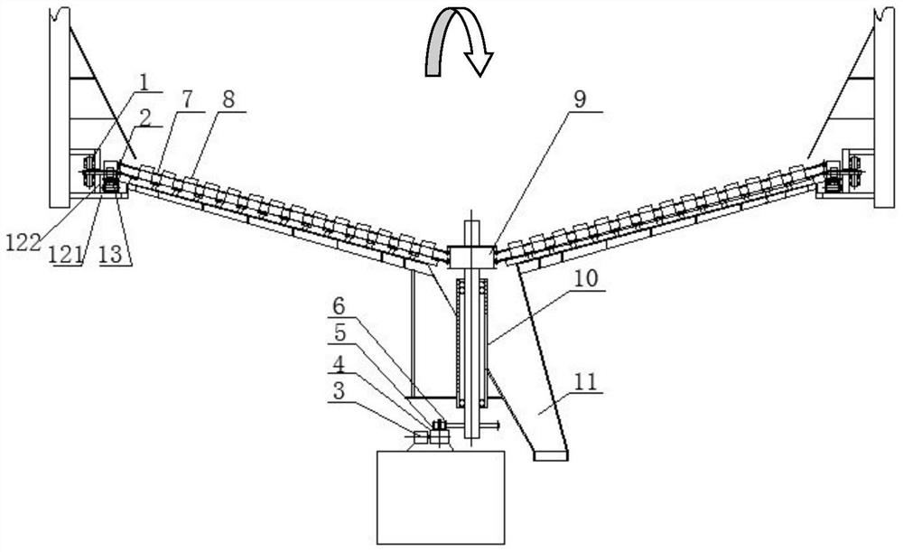 A tower bottom scraper for a high-tower granulation device