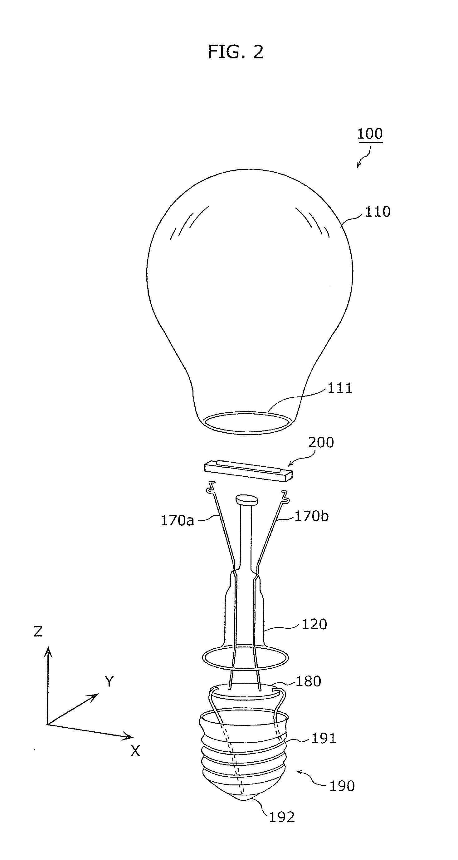 Light bulb shaped lamp and lighting apparatus