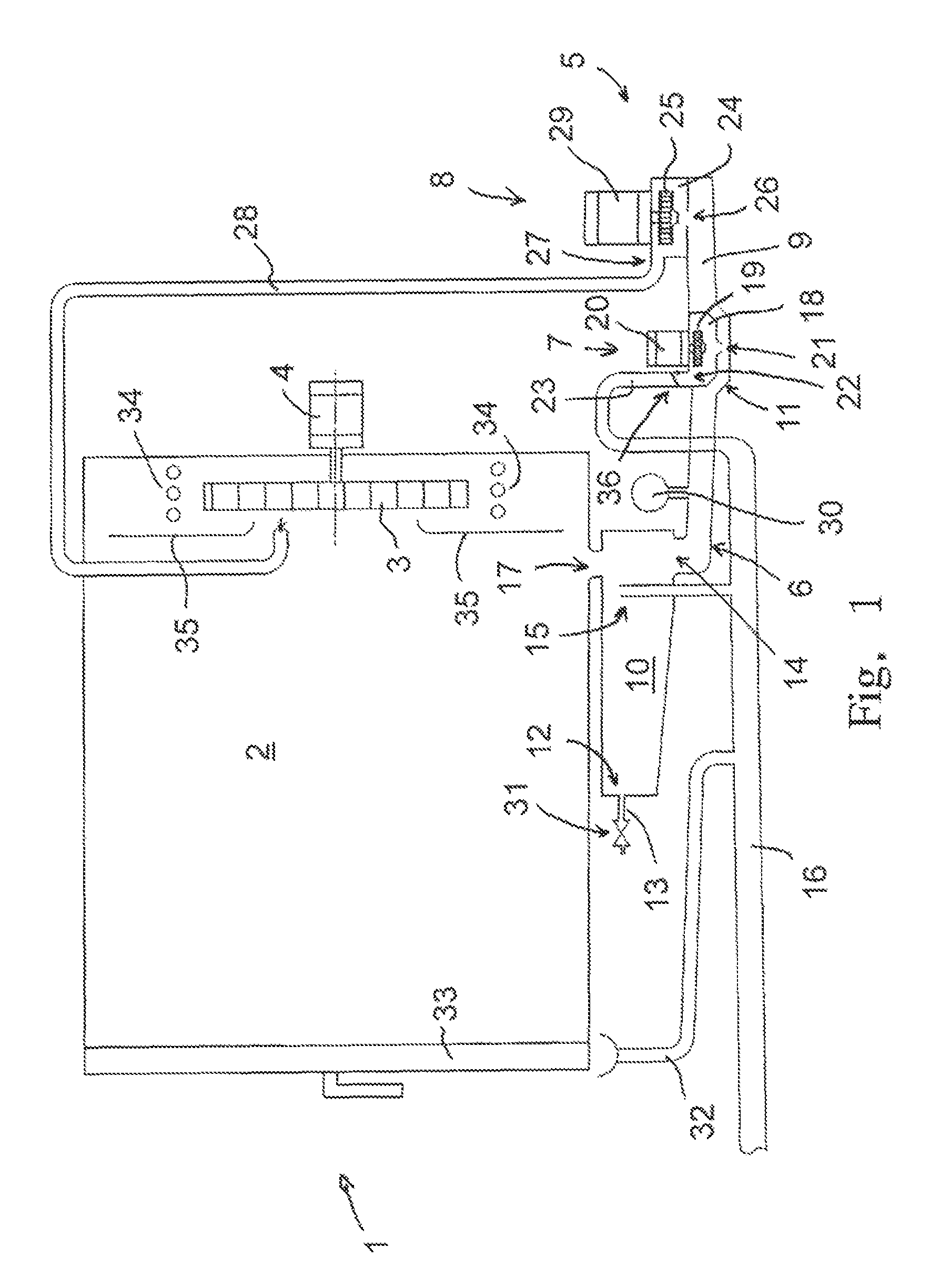 Cleaning device for kitchen appliances and pump systems