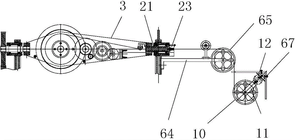 Tension control mechanism of multi-stranded spiral spring numerical control machining tool and cradle component thereof