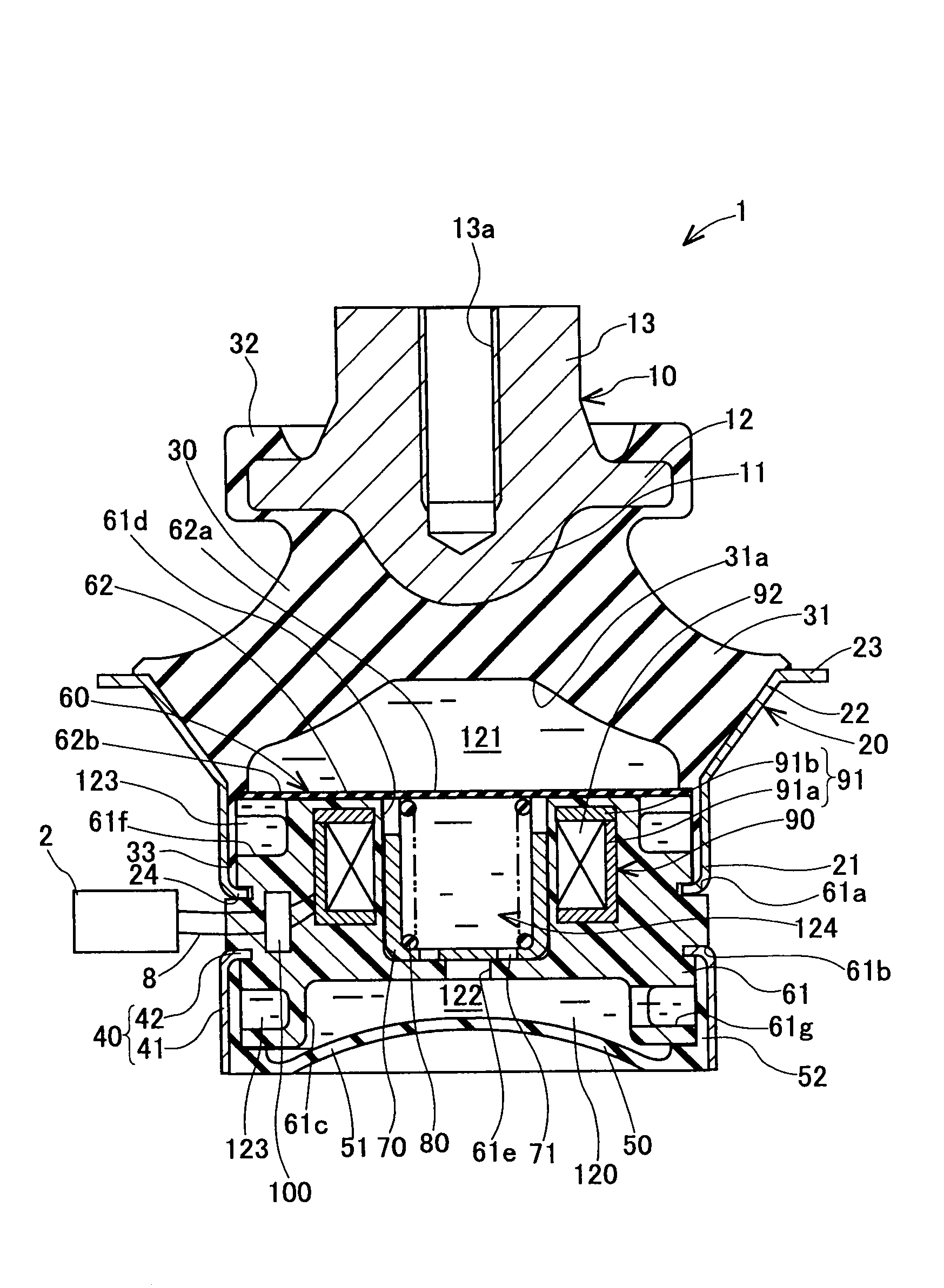 Fluid-filled type vibration damping device