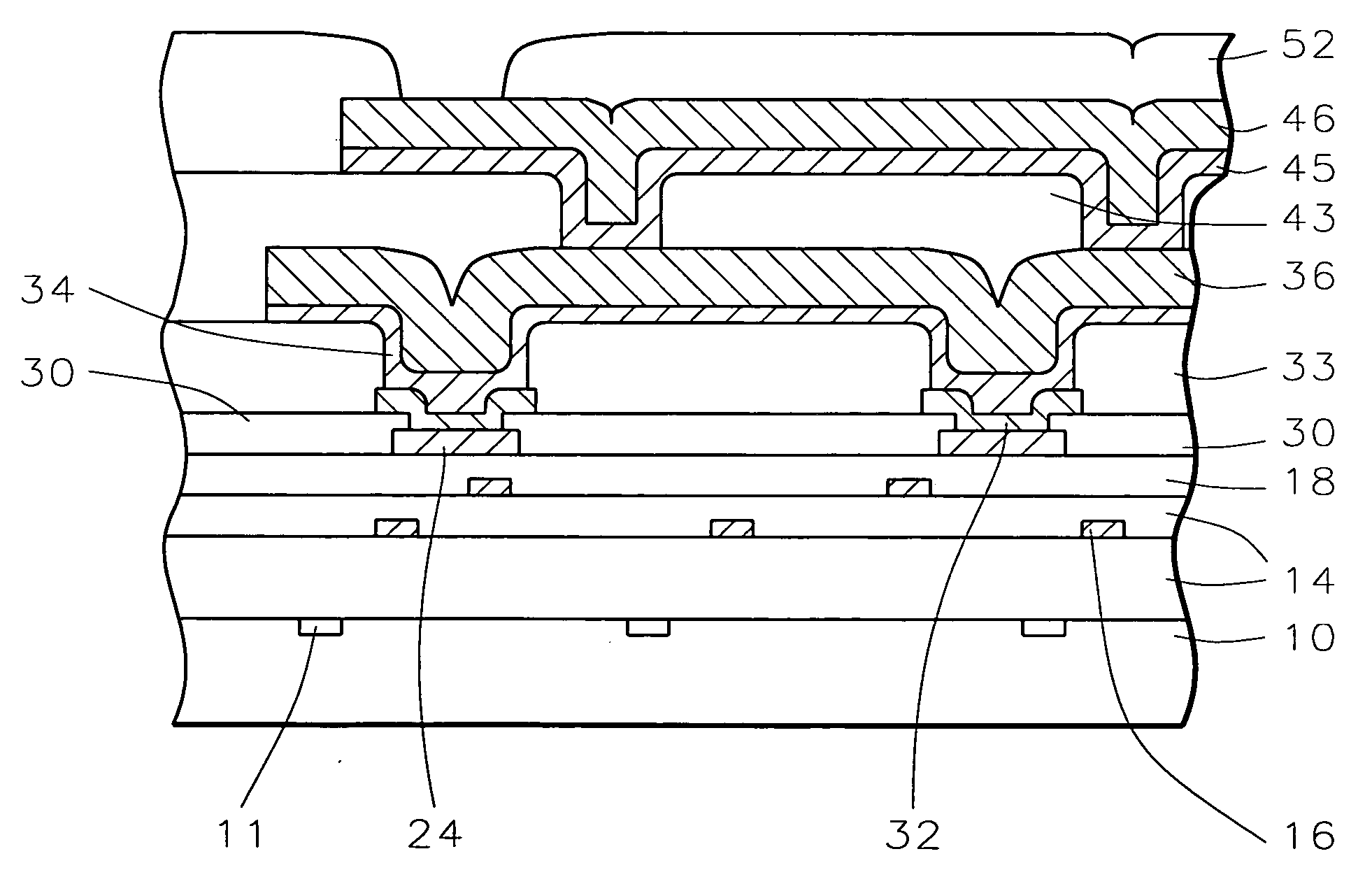 Post-passivation metal scheme on an IC chip with copper interconnection