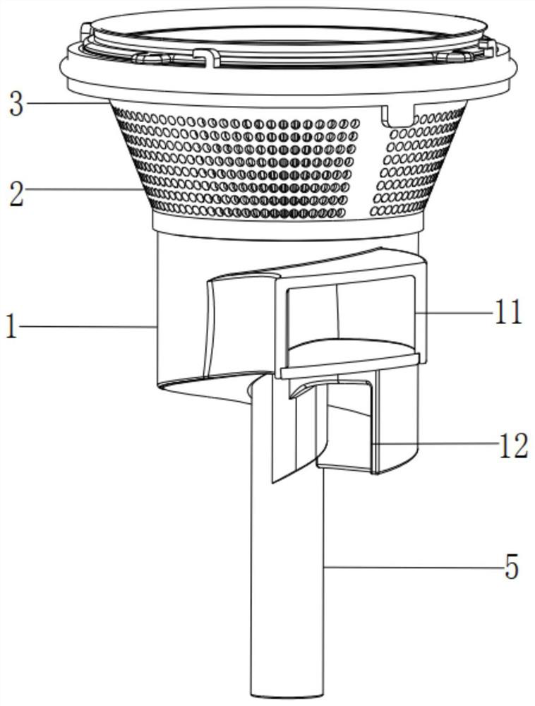 Dust cup cyclone system gradual change structure and dust collector