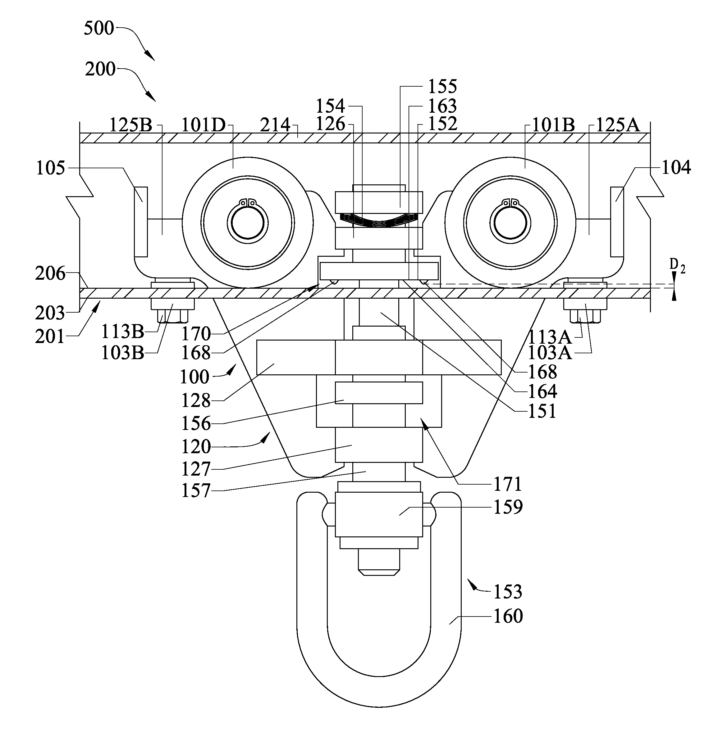 Anchor trolley and fall arrest system and method implementing the same