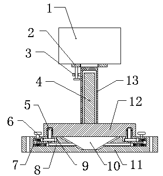 Radar speed measuring instrument applied to tunnel and provided with rapid mounting support