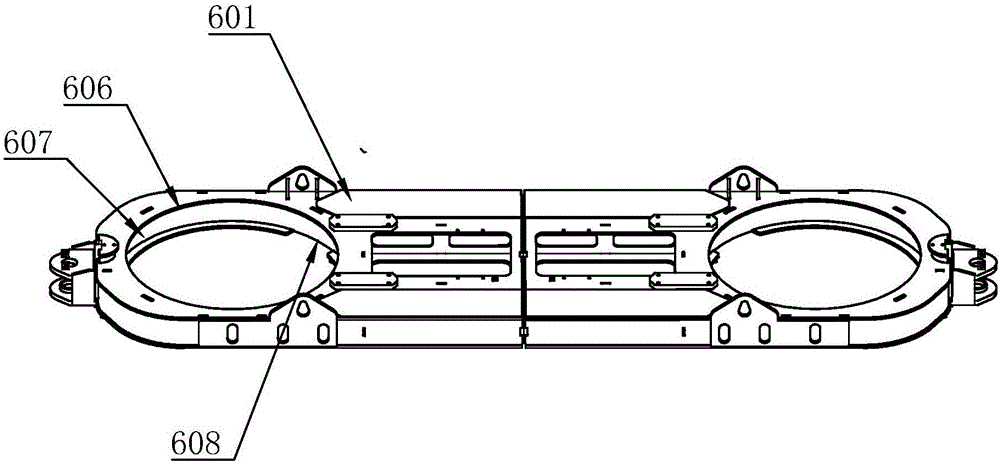 Toothed rail-trapped rail sightseeing train