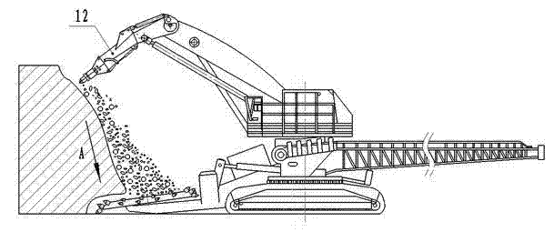 Strip mining machine for mine