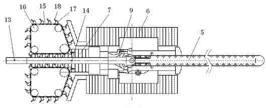 Strip mining machine for mine