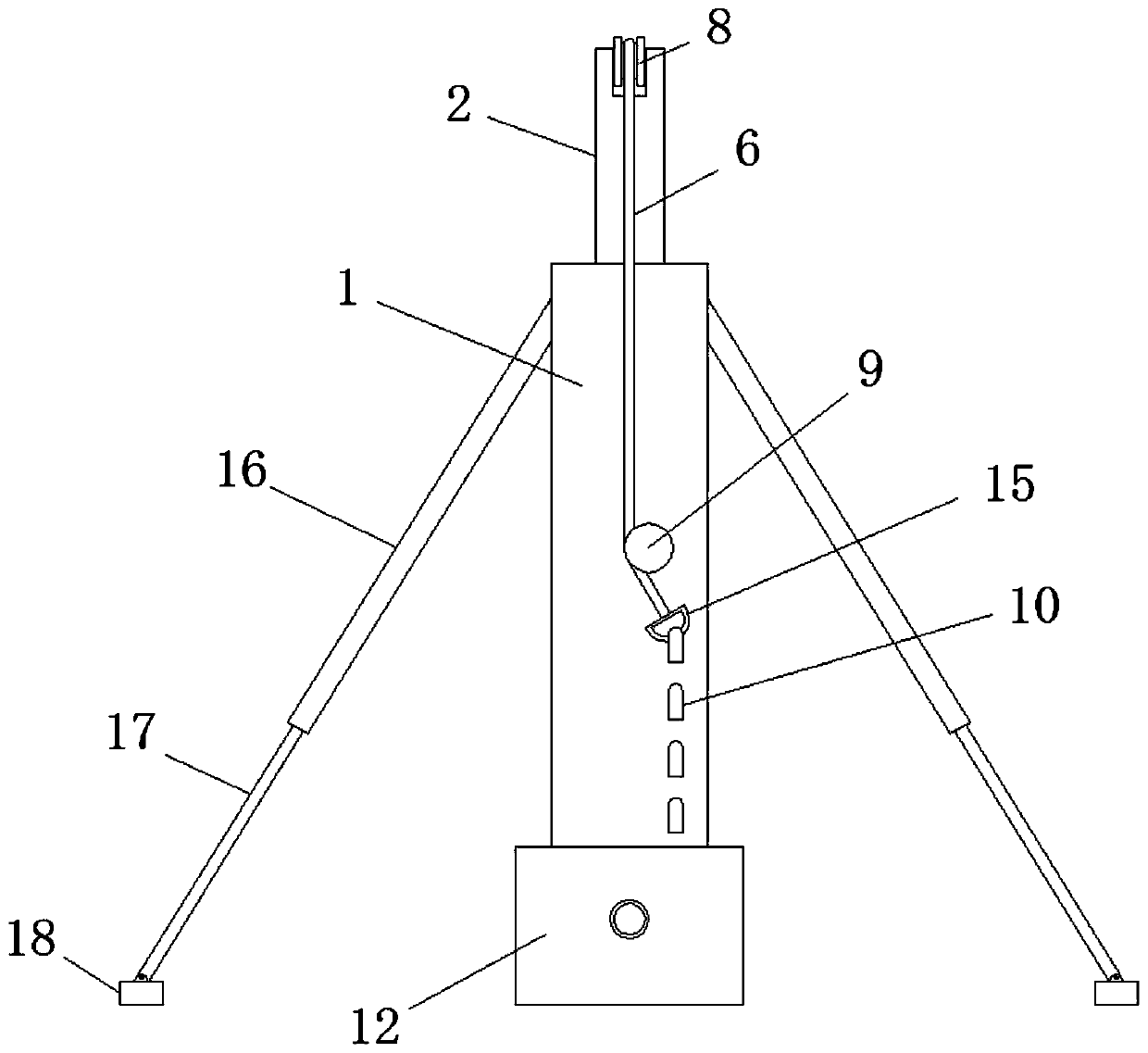 On-bed leg support device for orthopedic nursing