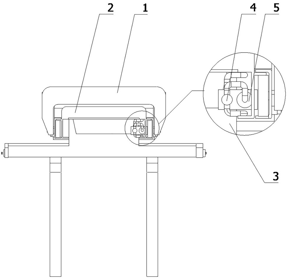 Forklift portal frame with buffer structure