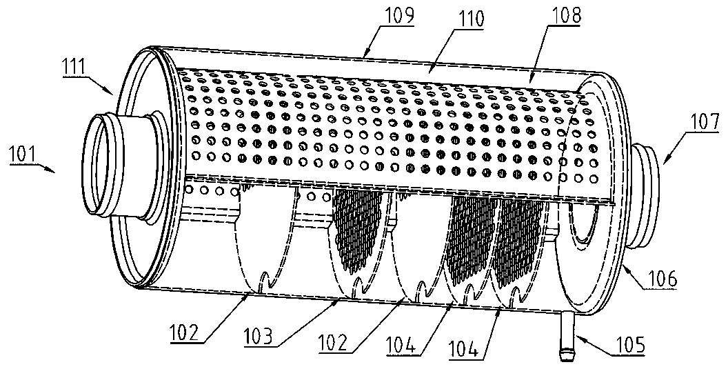 Exhaust muffler of hydrogen fuel cell system