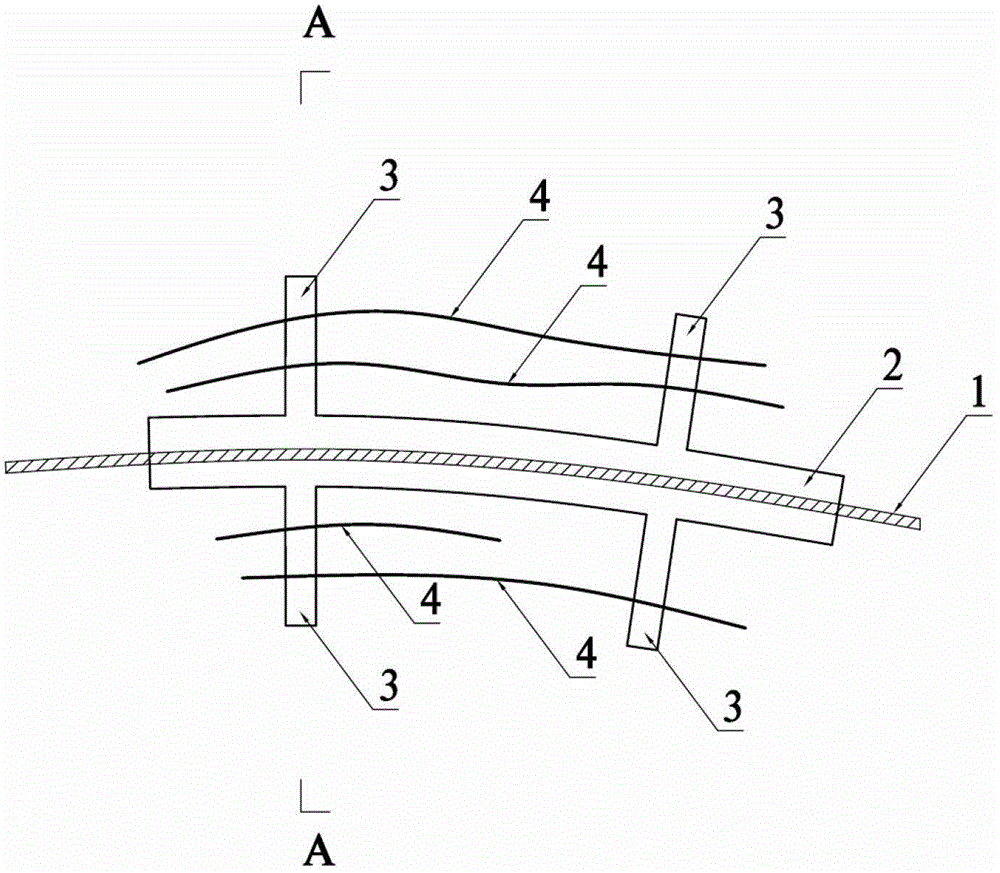 Construction method and structure for reinforcing large rock slope deep weak structural plane