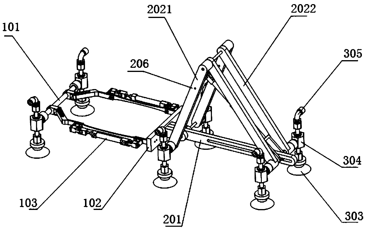 A flexible bionic pneumatic wall-climbing robot