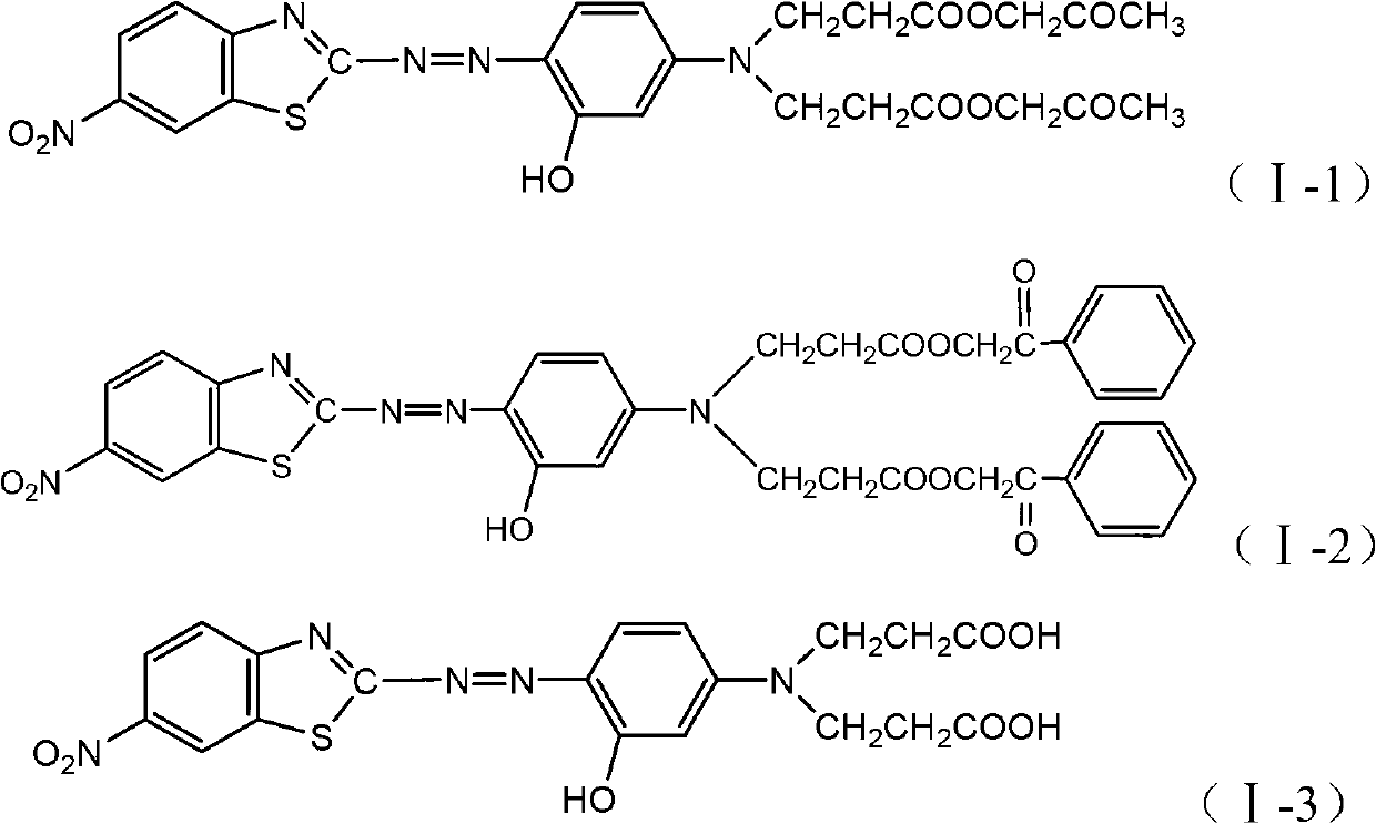 Benzothiazole dye monomeric compound and disperse dye