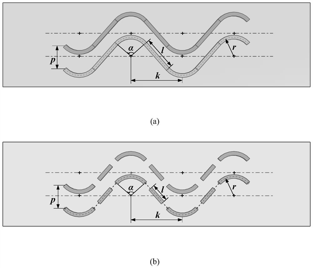 S-shaped fin structure suitable for cooling channel in rear edge of turbine blade