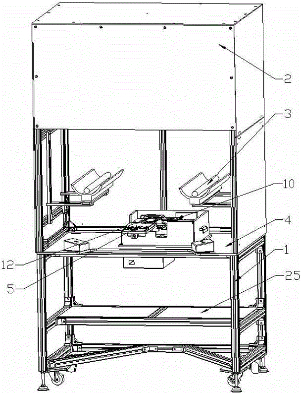 A lens test focusing machine