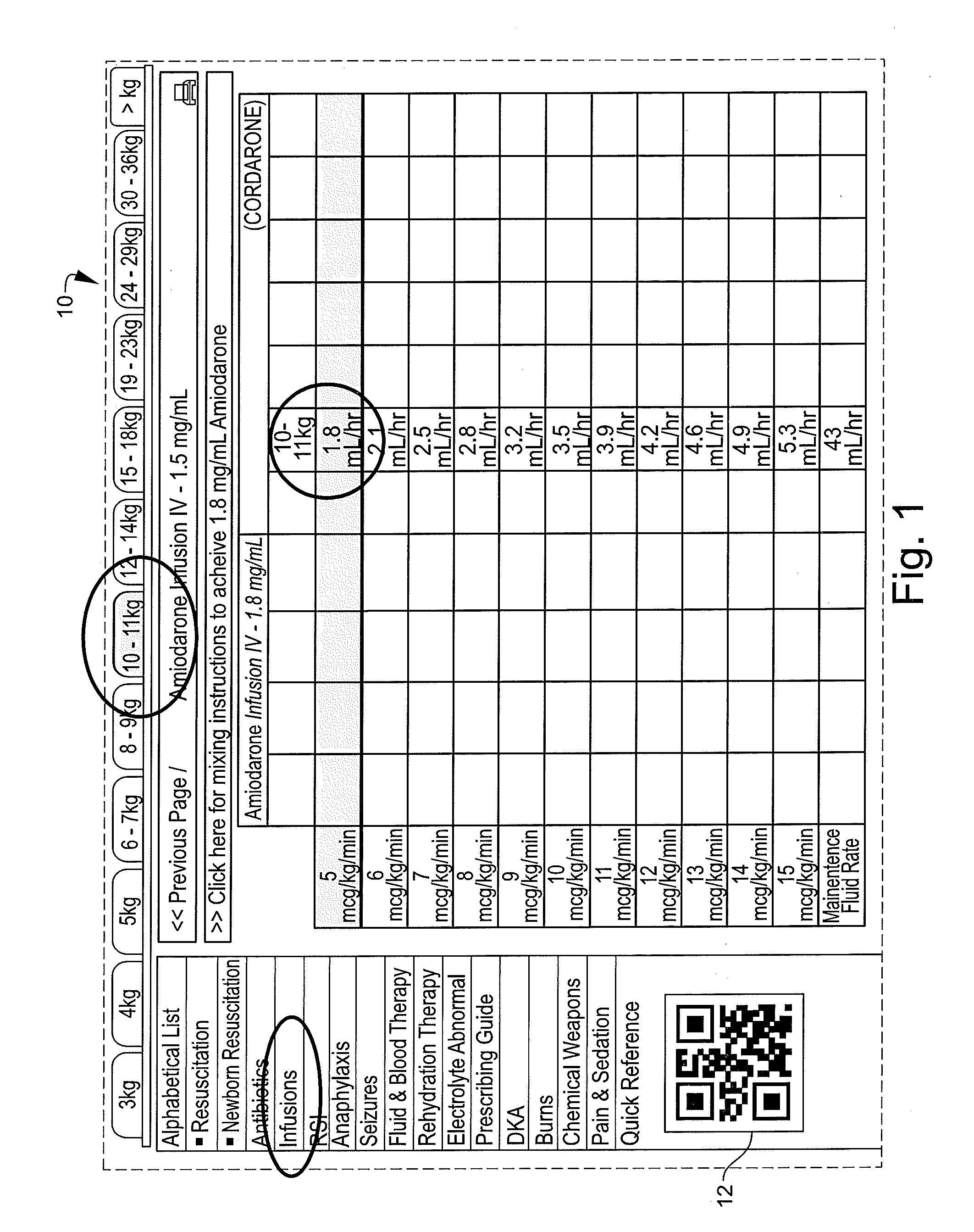 Method and Apparatus for Providing Drug Infusion Values to an Infusion Pump