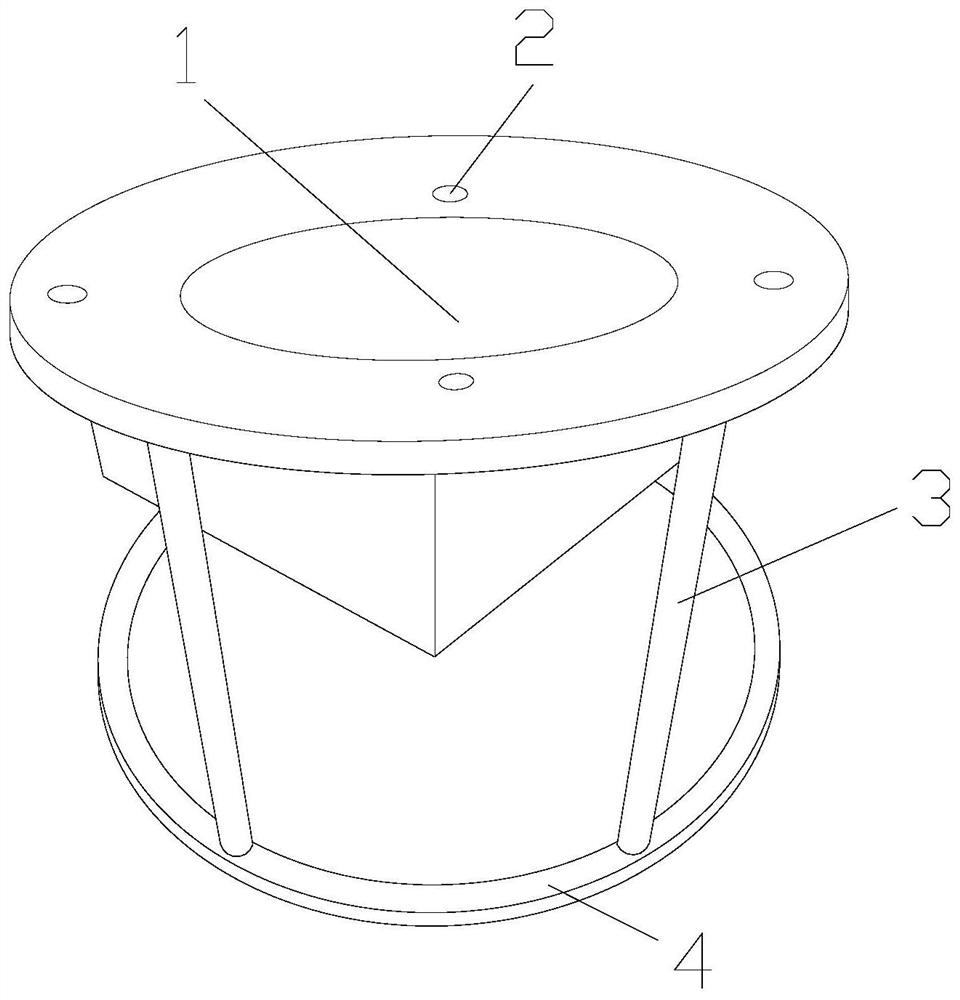 A flood-increasing drainage concrete manhole cover