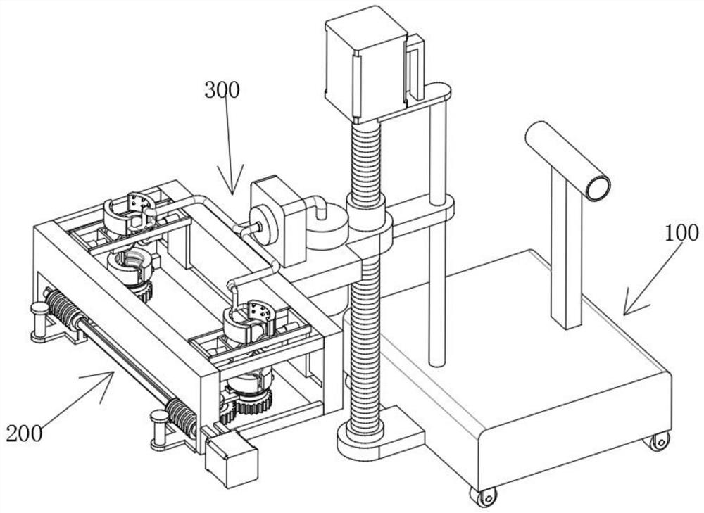 Derusting and polishing device for exposed end of embedded steel bar in constructional engineering and using method thereof