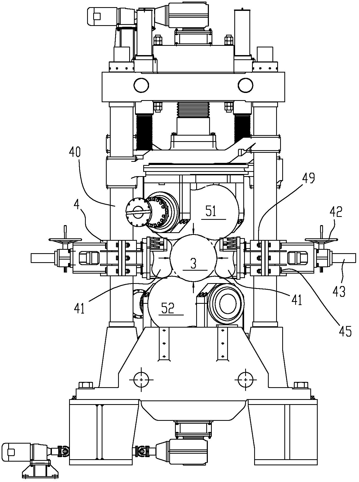 Large-diameter thin-wall steel pipe straightening machine and its anti-deformation side roll device