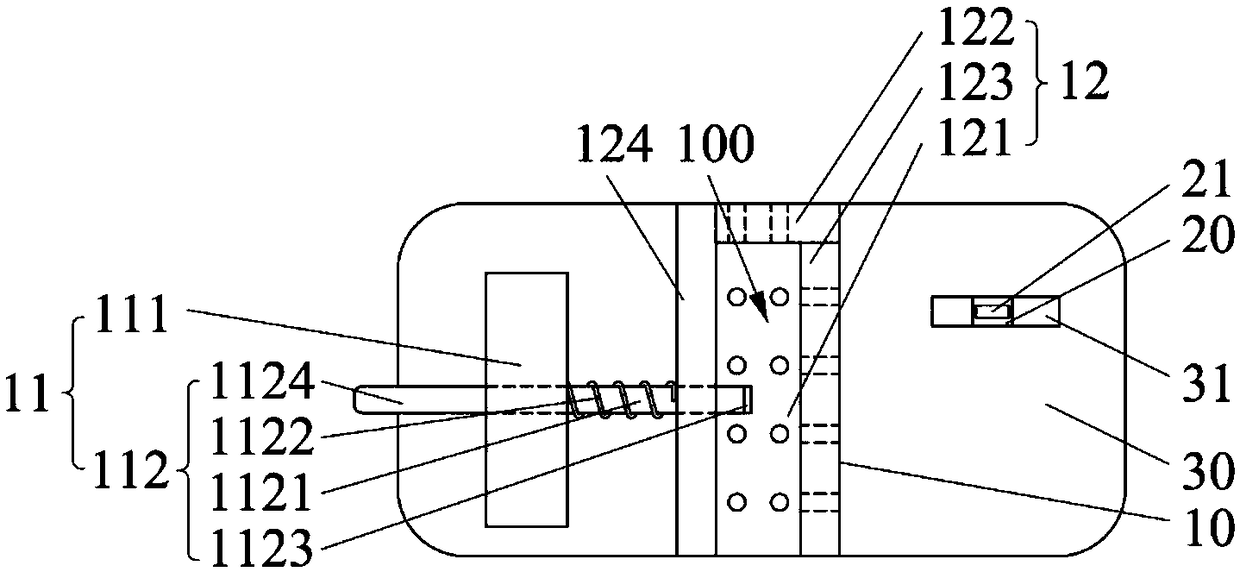 Fixing device for in-vitro test of pacemaker, test device, and test method