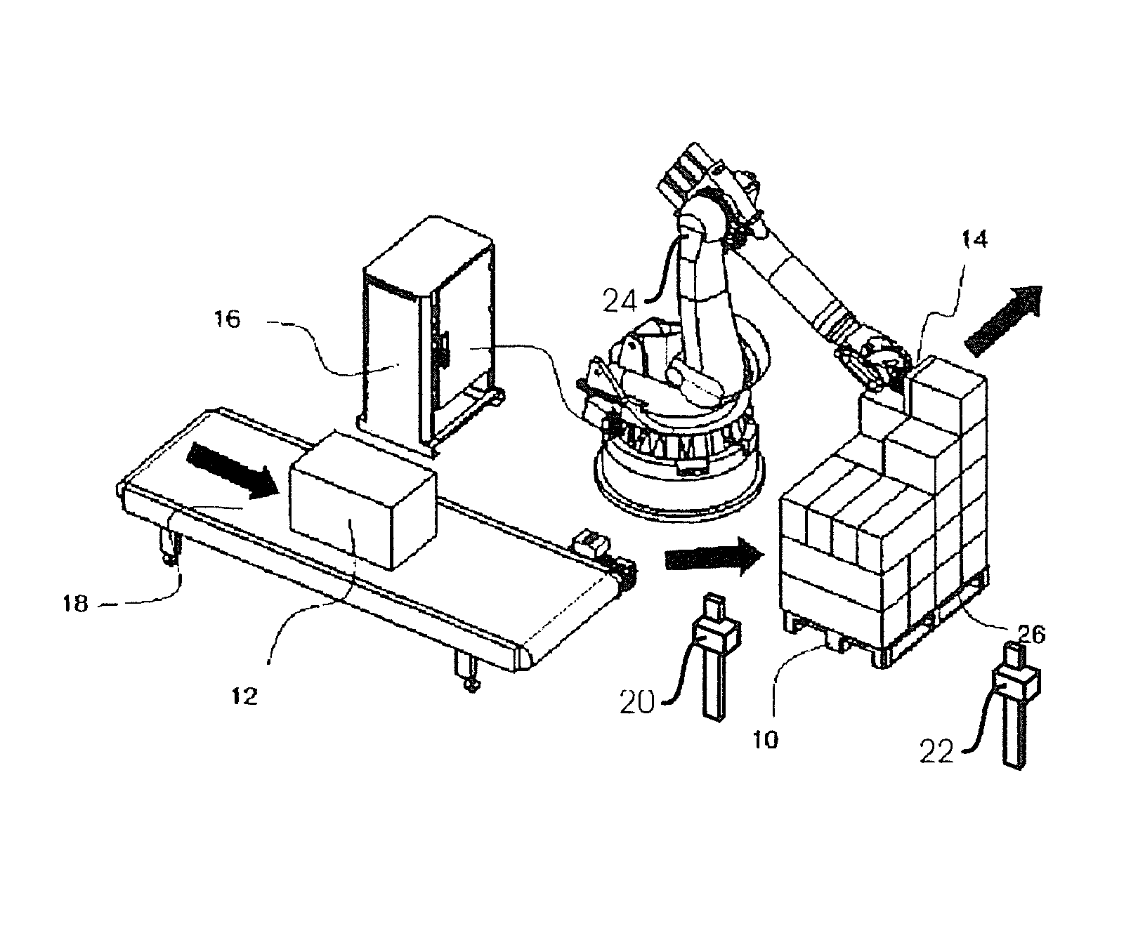 Method and device for automated loading of packages on a load carrier