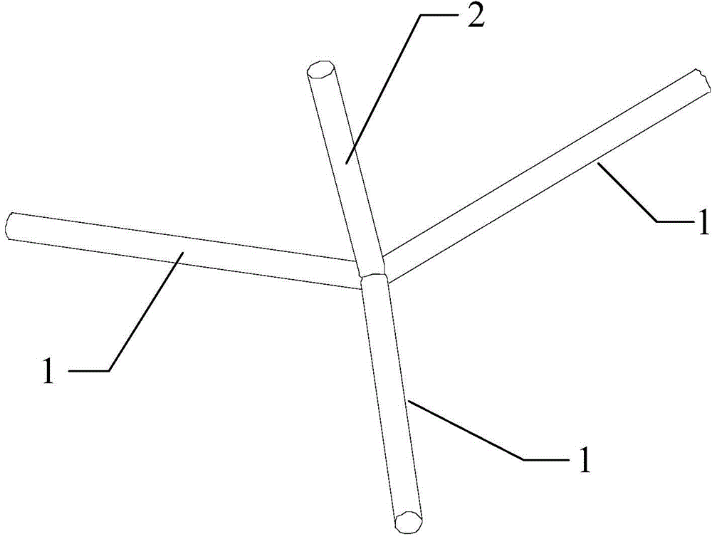 Interface fixing structure for metal bone trabeculae