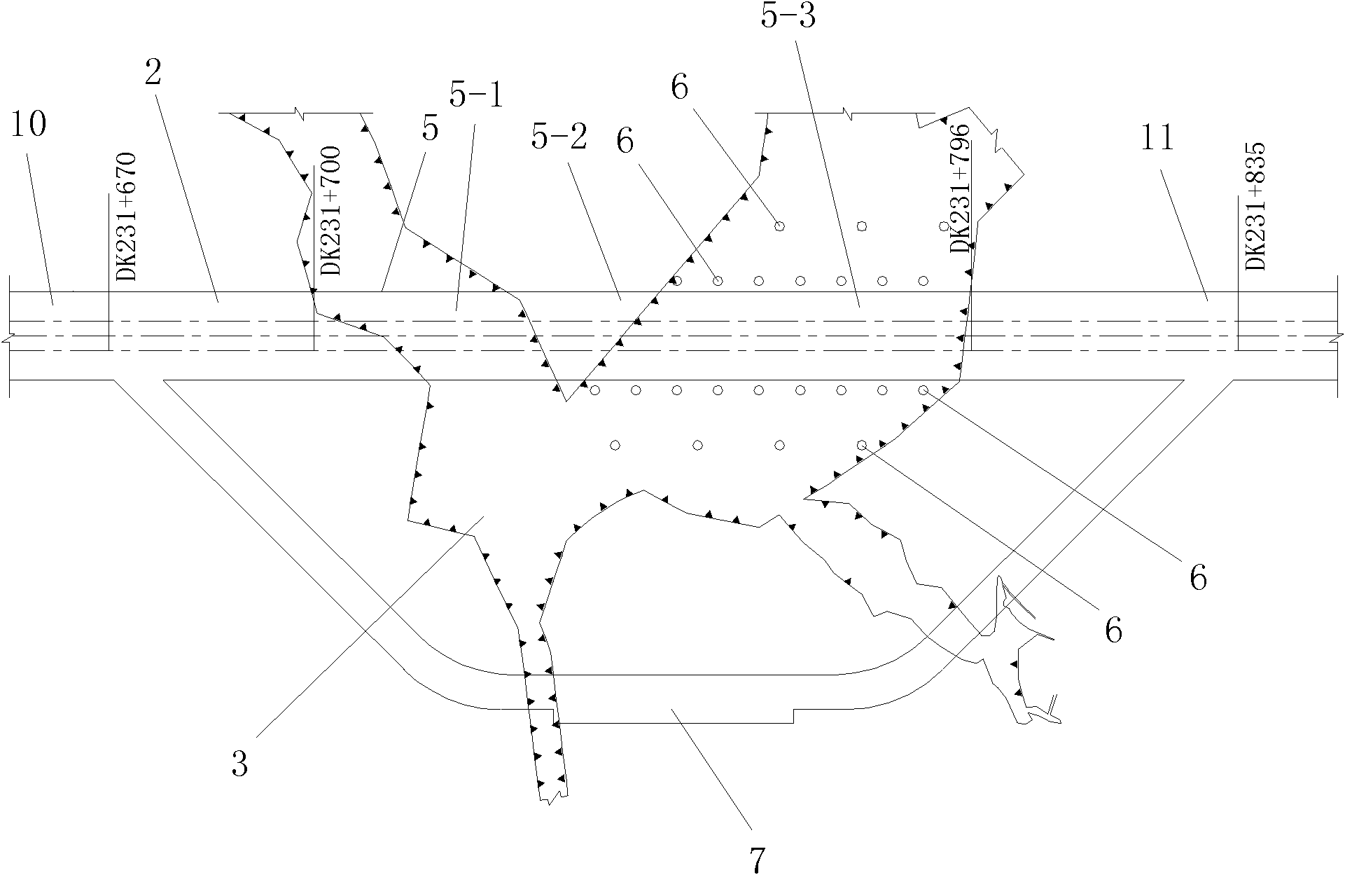 Karst tunnel large-scale cavern processing method