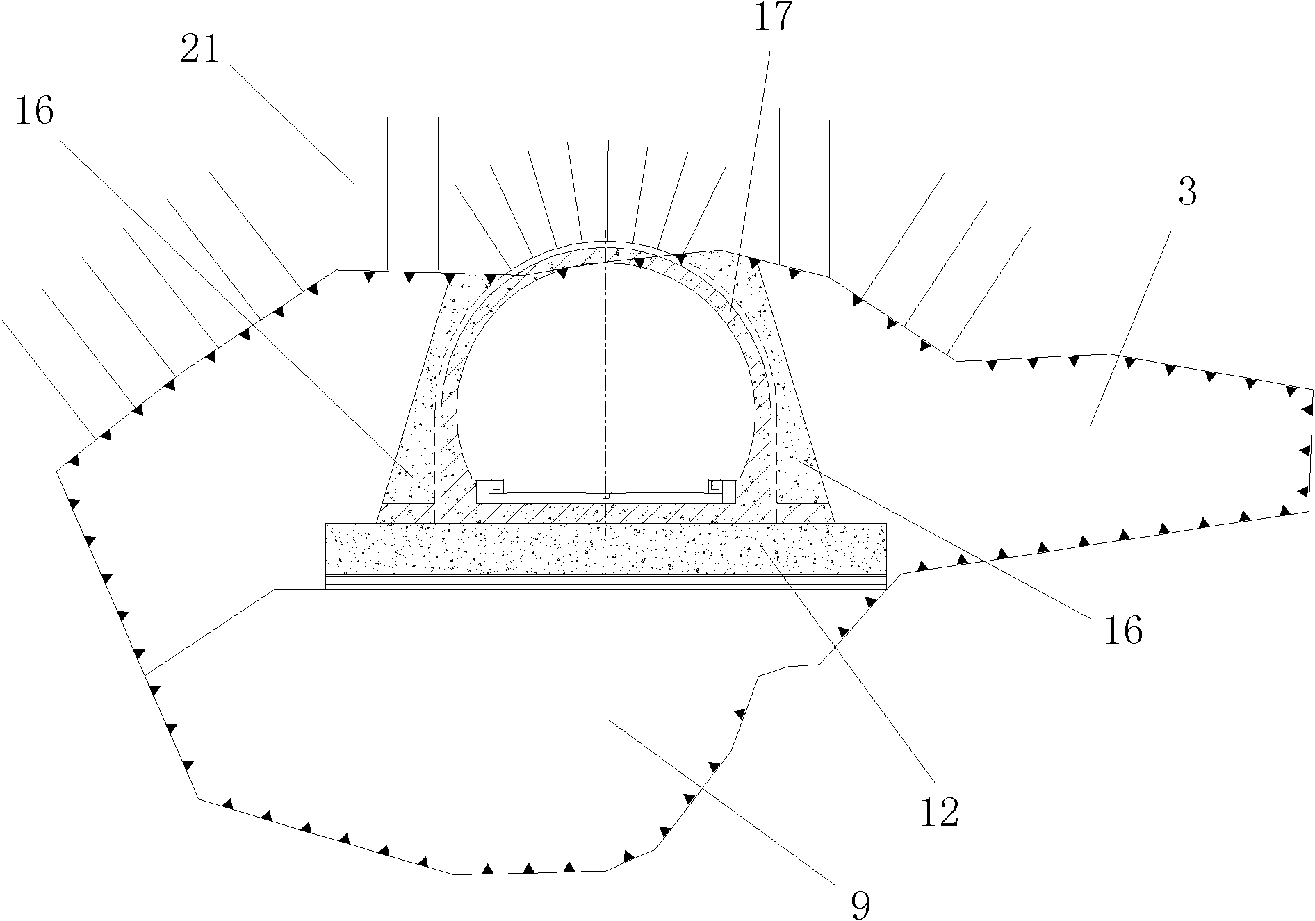 Karst tunnel large-scale cavern processing method