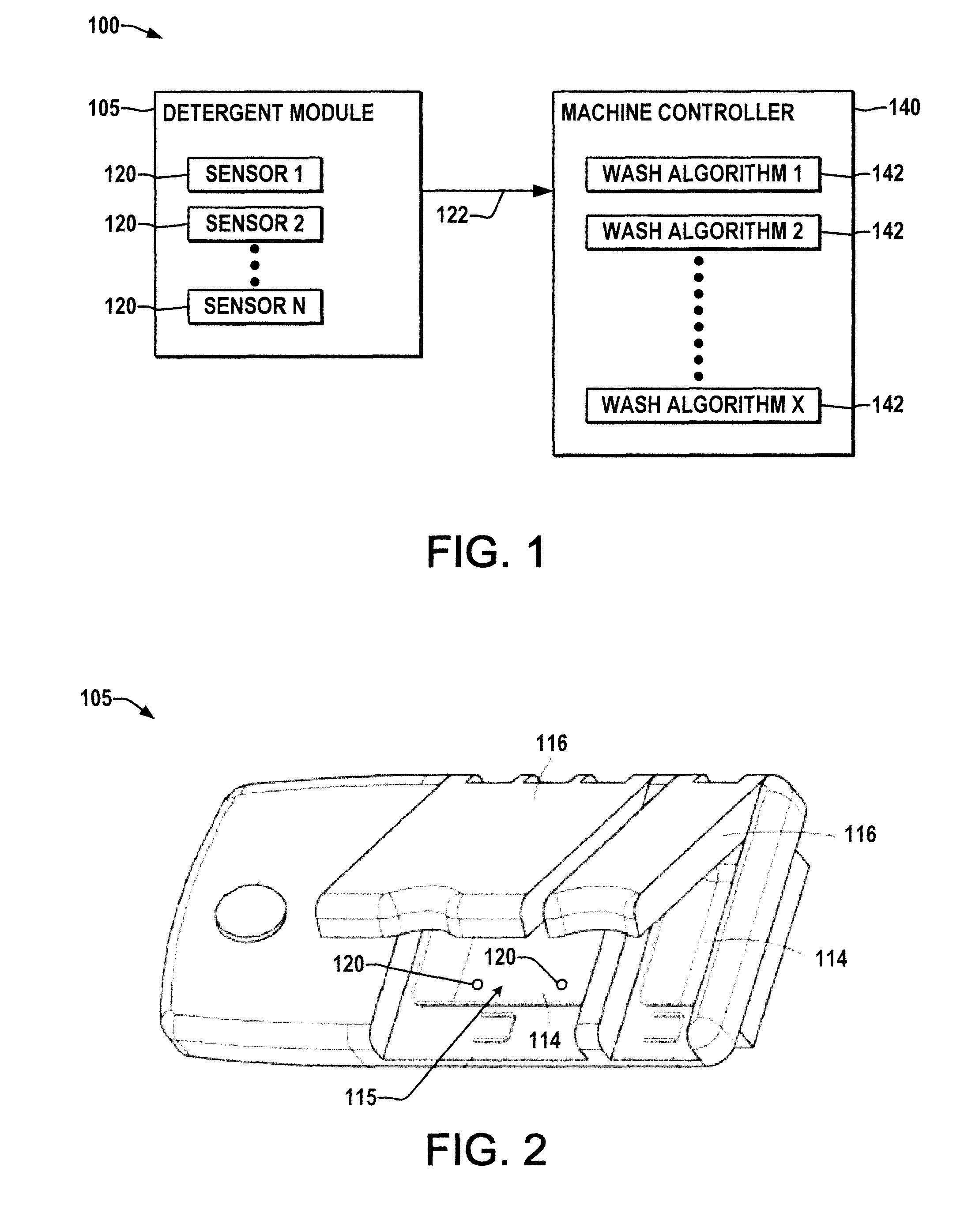 Automatic and manual detergent type identification to select a wash algorithm based on detergent type