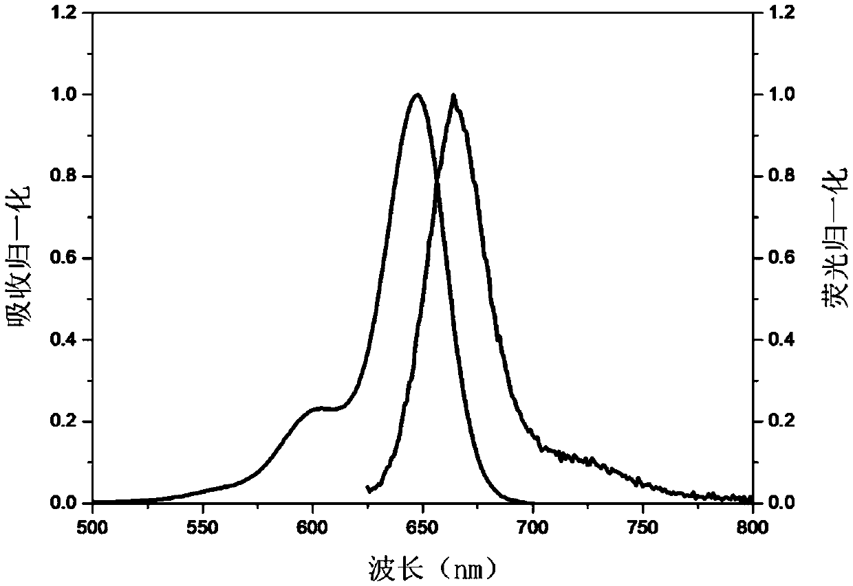 640nm excited near-infrared fluorescent dye and preparation method thereof