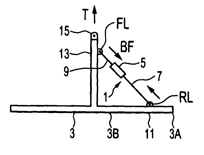 Biased diagonal implement brace