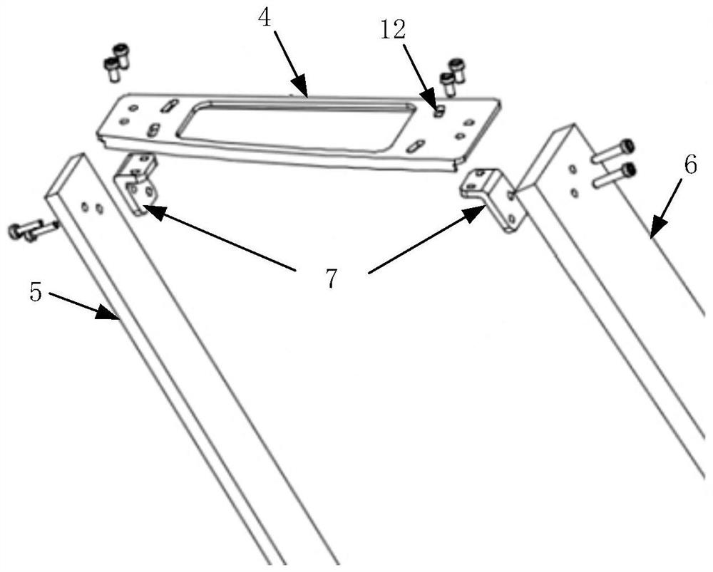 An inverted V-shaped tail connecting structure that is easy to disassemble