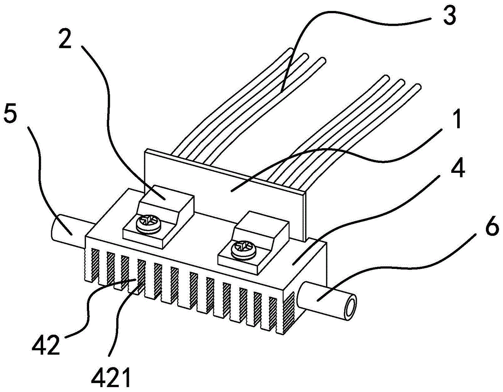 A thyristor cooling device in a coffee machine